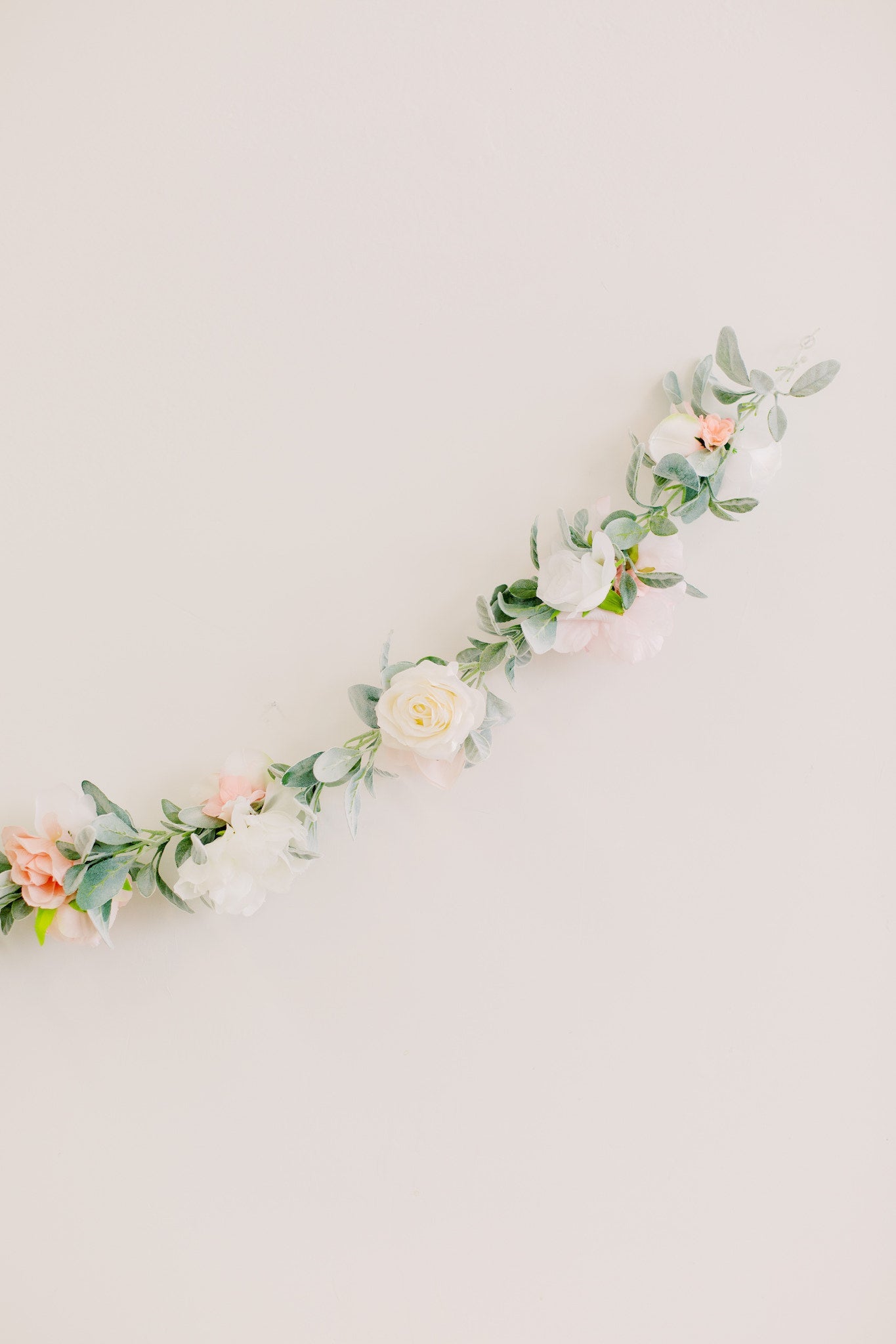 Girl nursery boho floral garland wall hanging