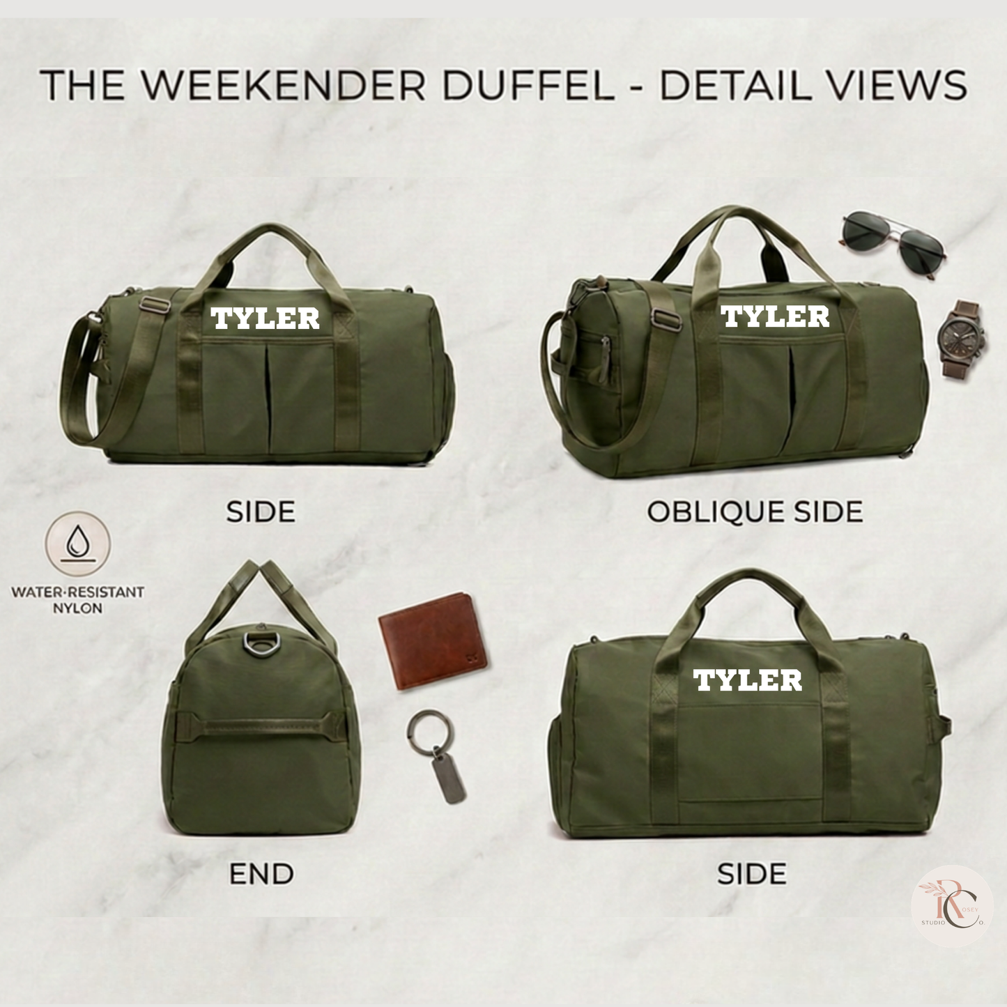 Custom Sports Gym Weekender Bag with Shoe Storage & Travel Duffel