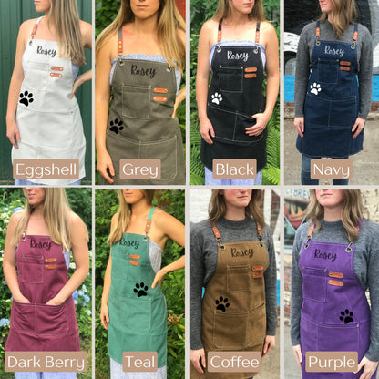 Dog Groomer Apron with Pockets Water Resistant Custom Grooming Smock