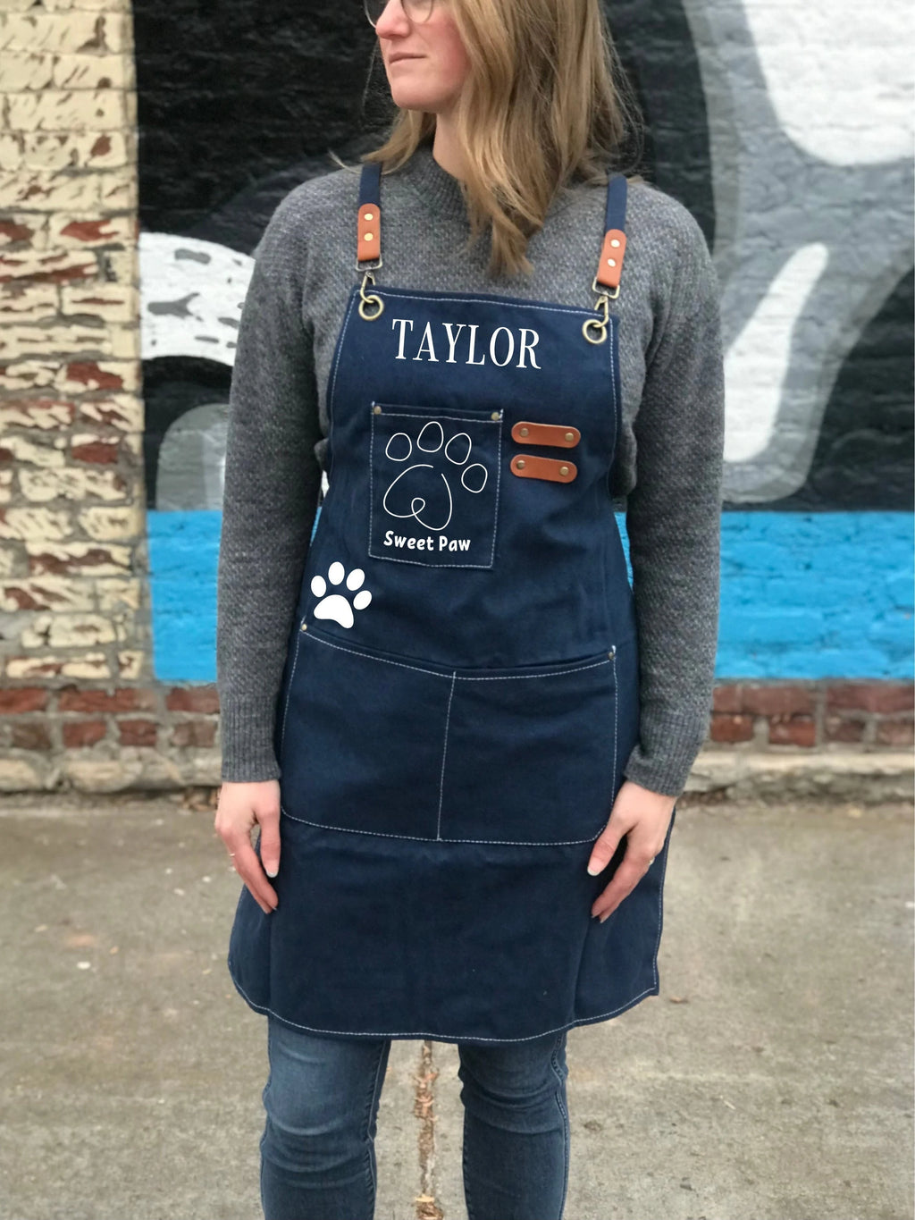 Professional Dog Groomer Apron Stylish Pet Grooming Smock with Pockets