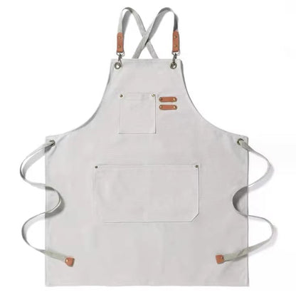 Custom Cotton Canvas Apron for Gardener Apparel with Pockets Gift Idea