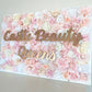 Flower wall name sign party wall decor and event backdrop