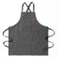 Grey pedicurist nail artist apron water resistant canvas for salon work