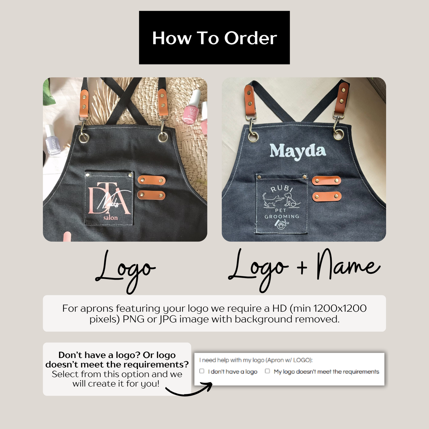 Florist Custom Garden Apron with Pockets