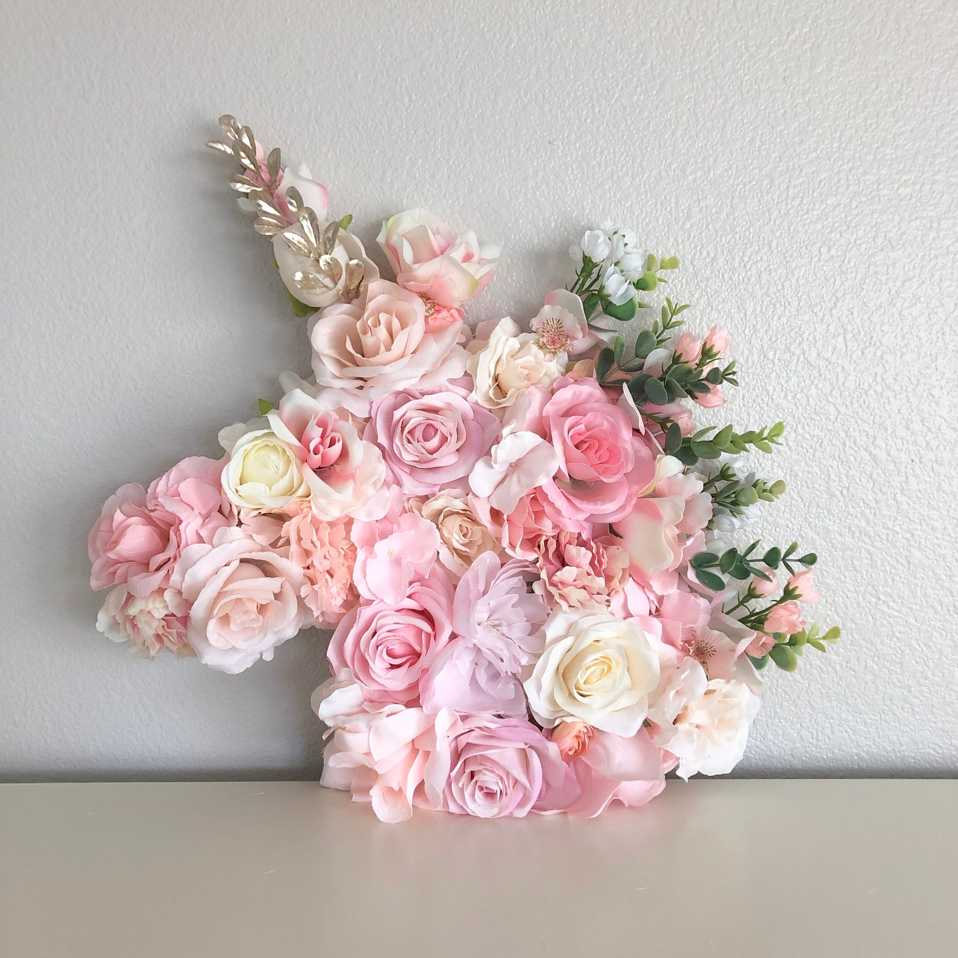 Pink floral unicorn custom kids room decor
