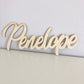 Baby shower wood name sign