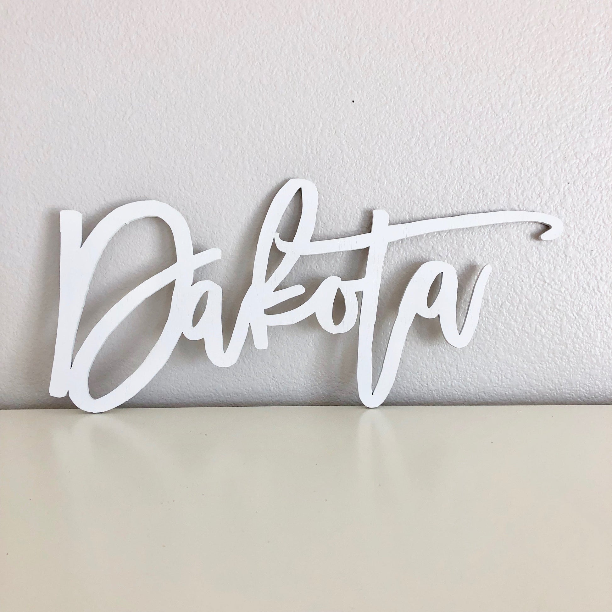 Baby shower wood name sign