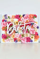 Rainbow custom flower wall name sign nursery boutique art