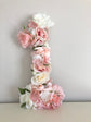 Wedding floral number faux flower party backdrop