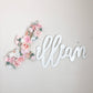 Floral wood name sign nursery