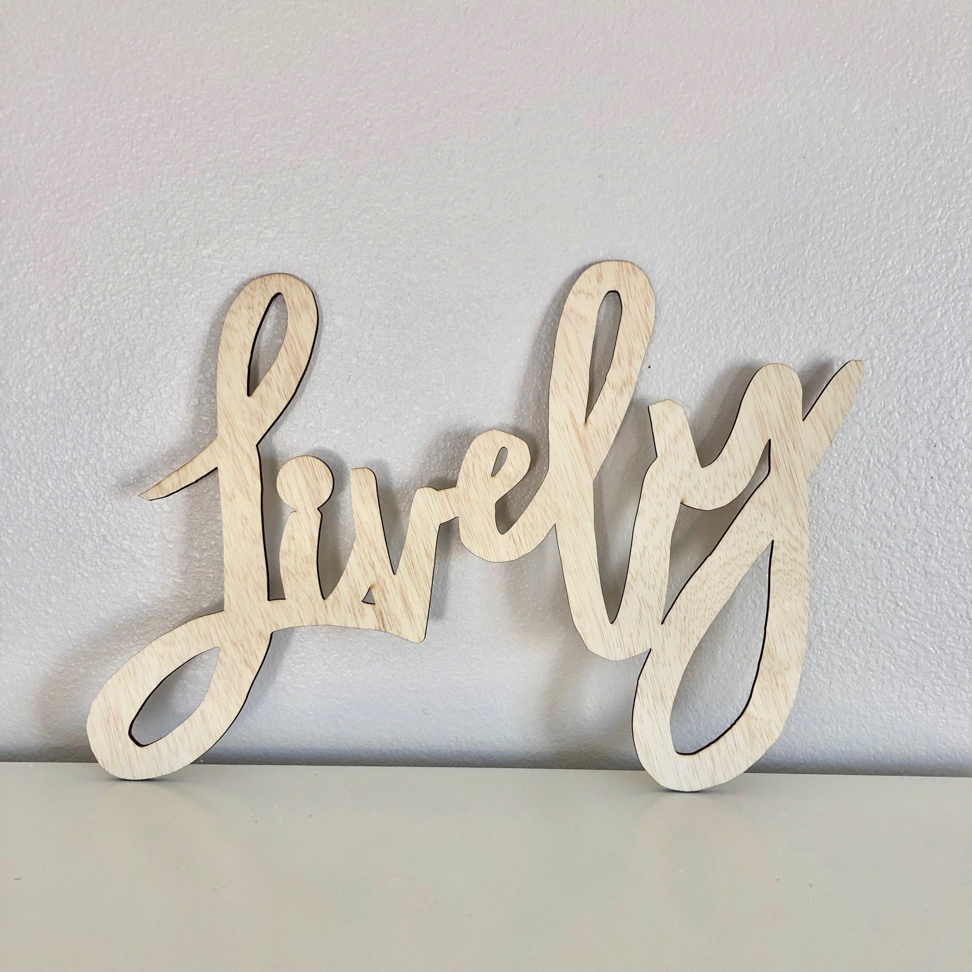 Wood script name sign custom