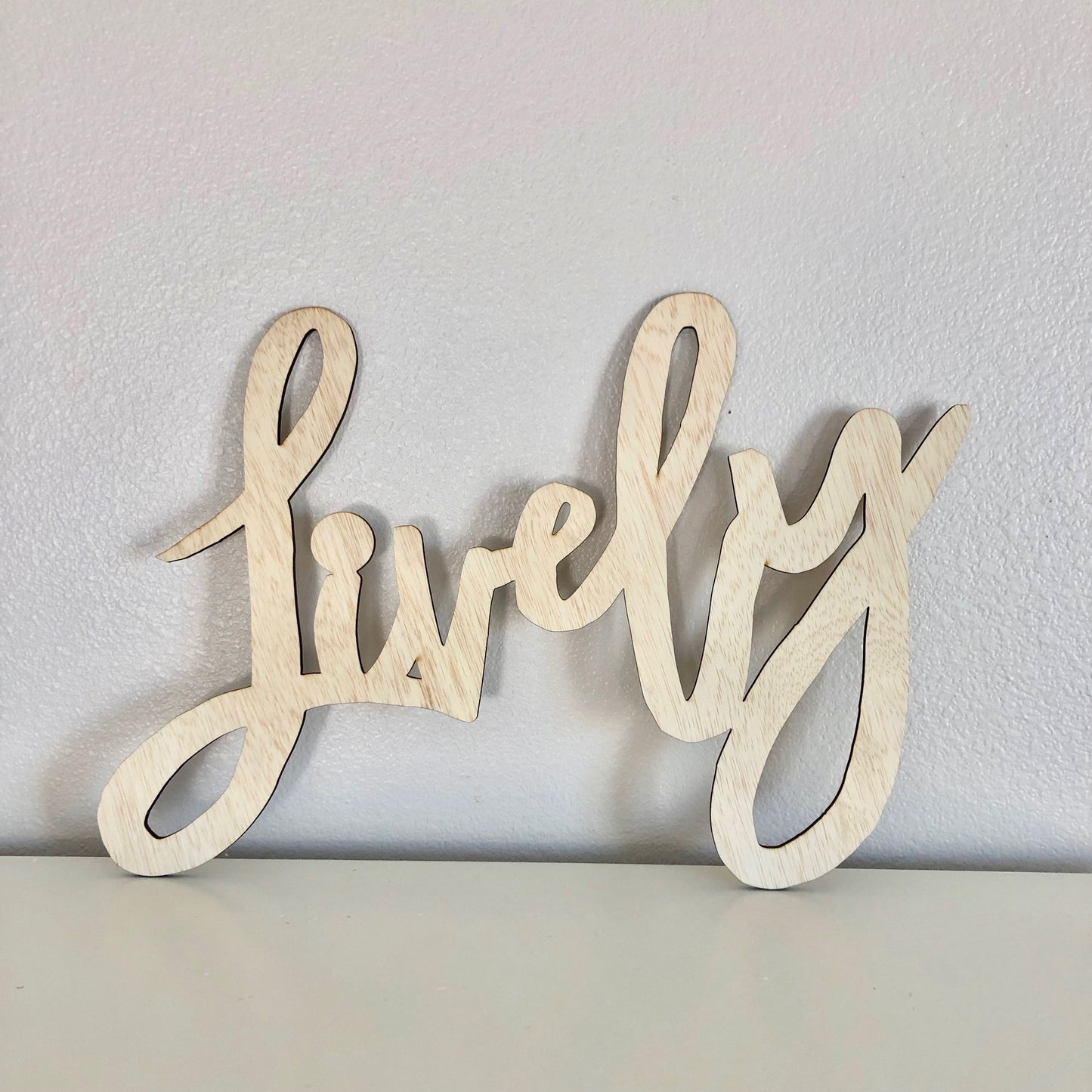 Wood script name sign custom