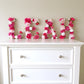 Floral letter custom flower initial baby name sign nursery