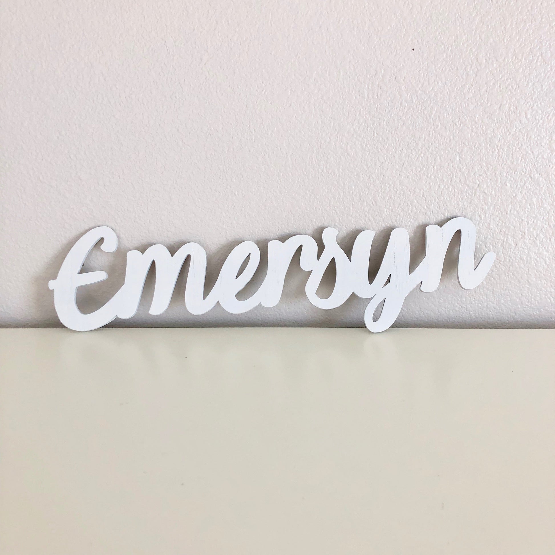 Painted nursery wood name sign