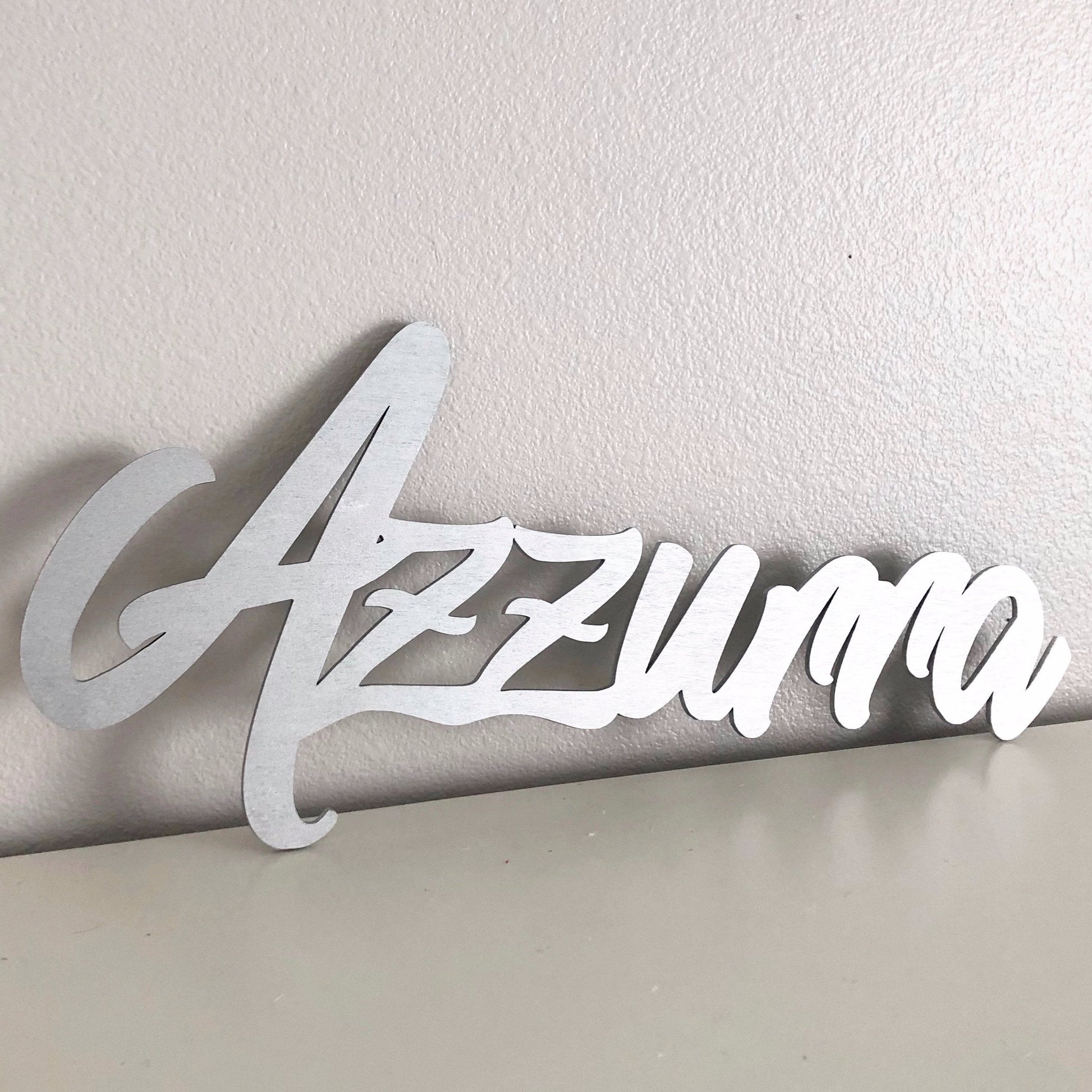 Wood acrylic personalized name sign