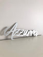 Wood name sign acrylic custom