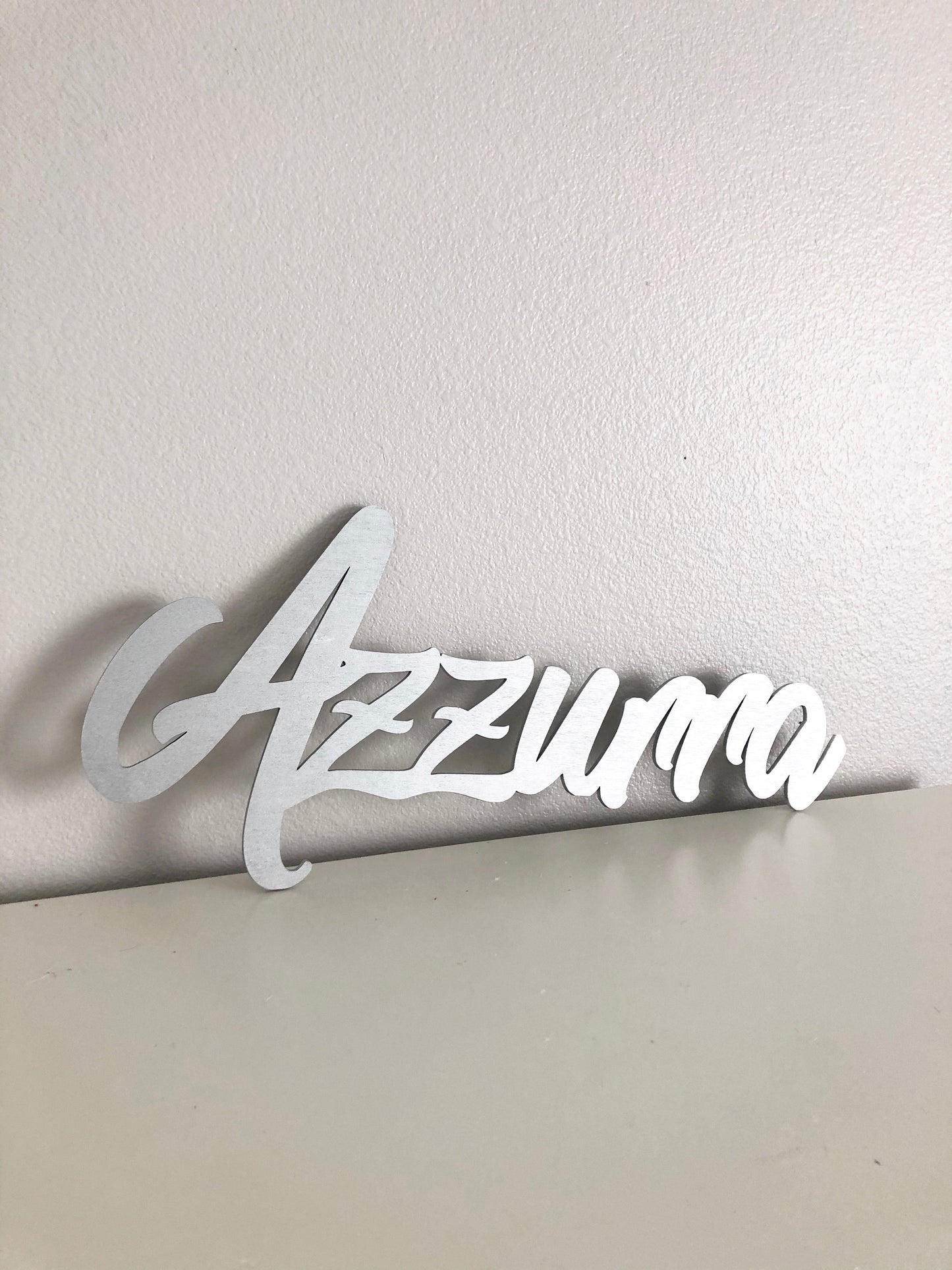 Wood name sign acrylic custom