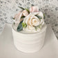 Ivory floral wedding cake topper