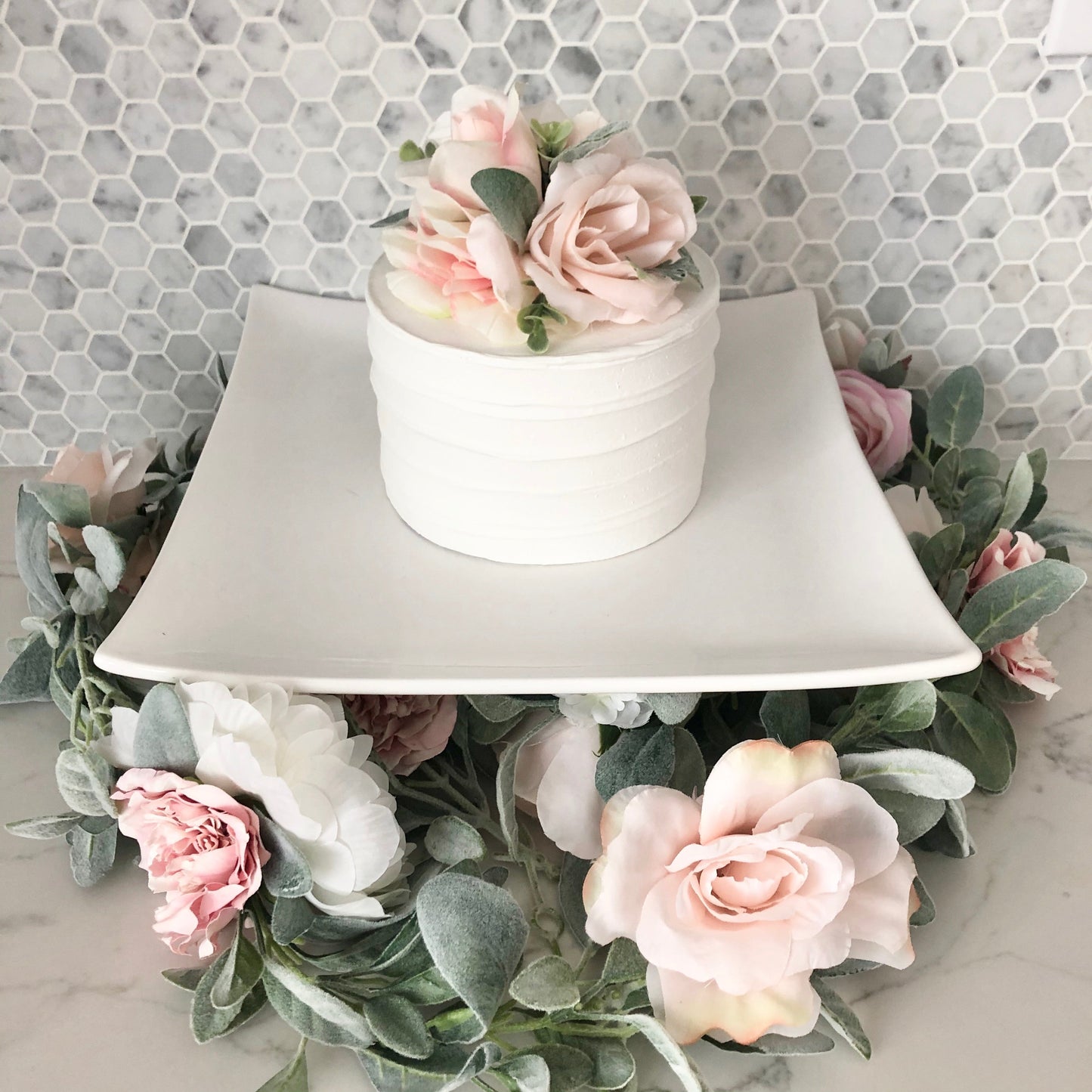 Bridal shower floral table decor