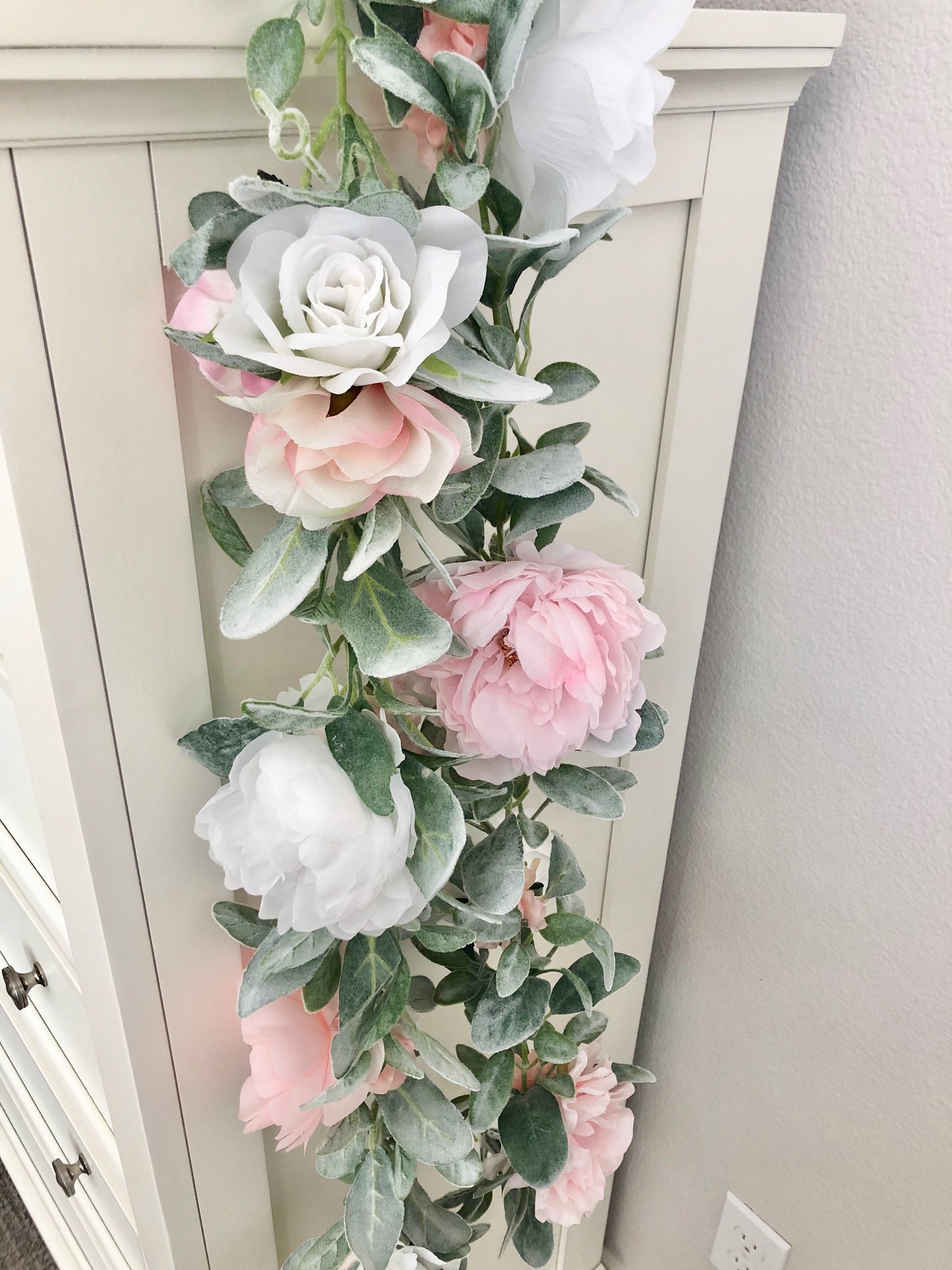 Blush custom floral wedding garland