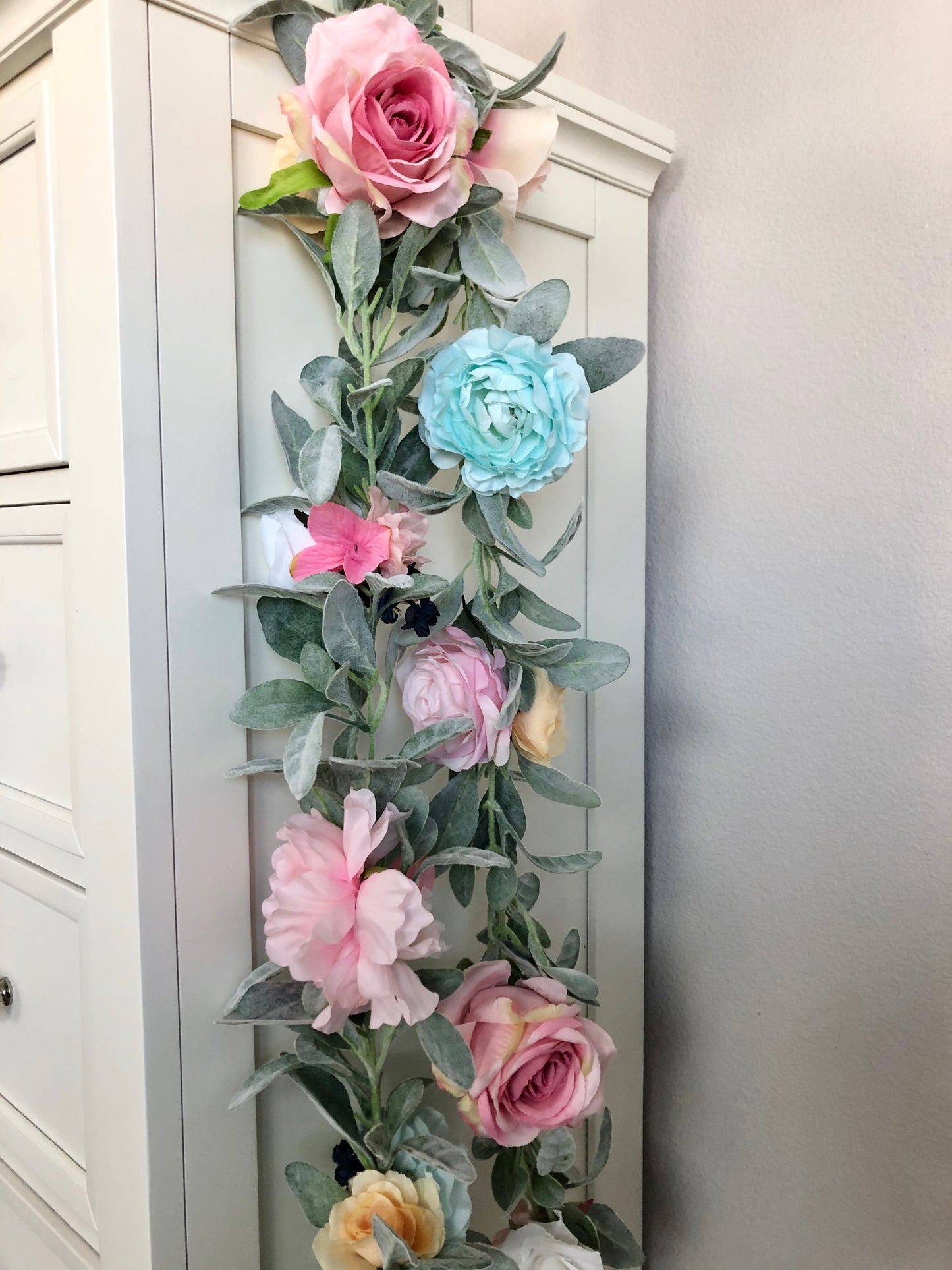 Rainbow garland outdoor decor