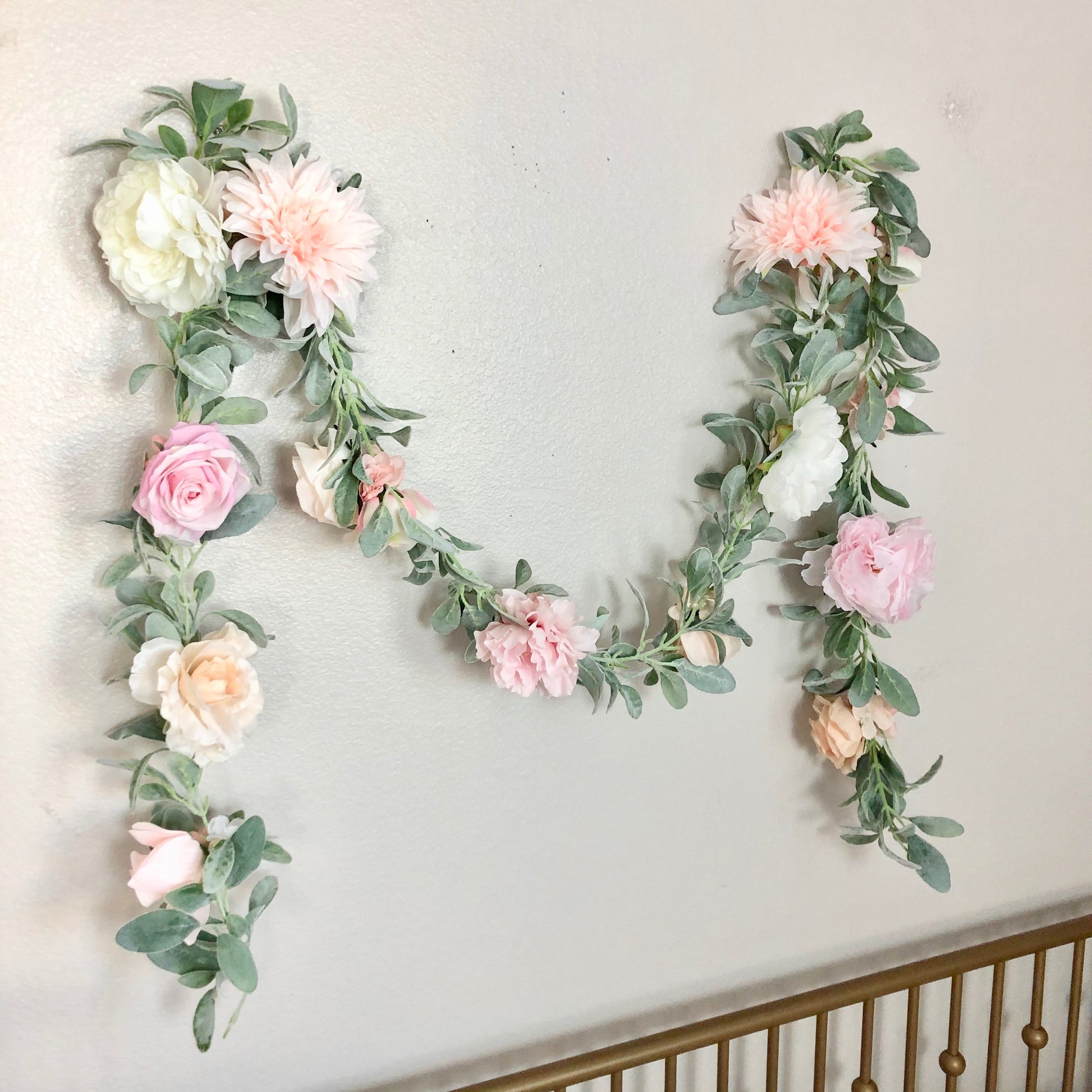 Floral wall garland girl nursery decor