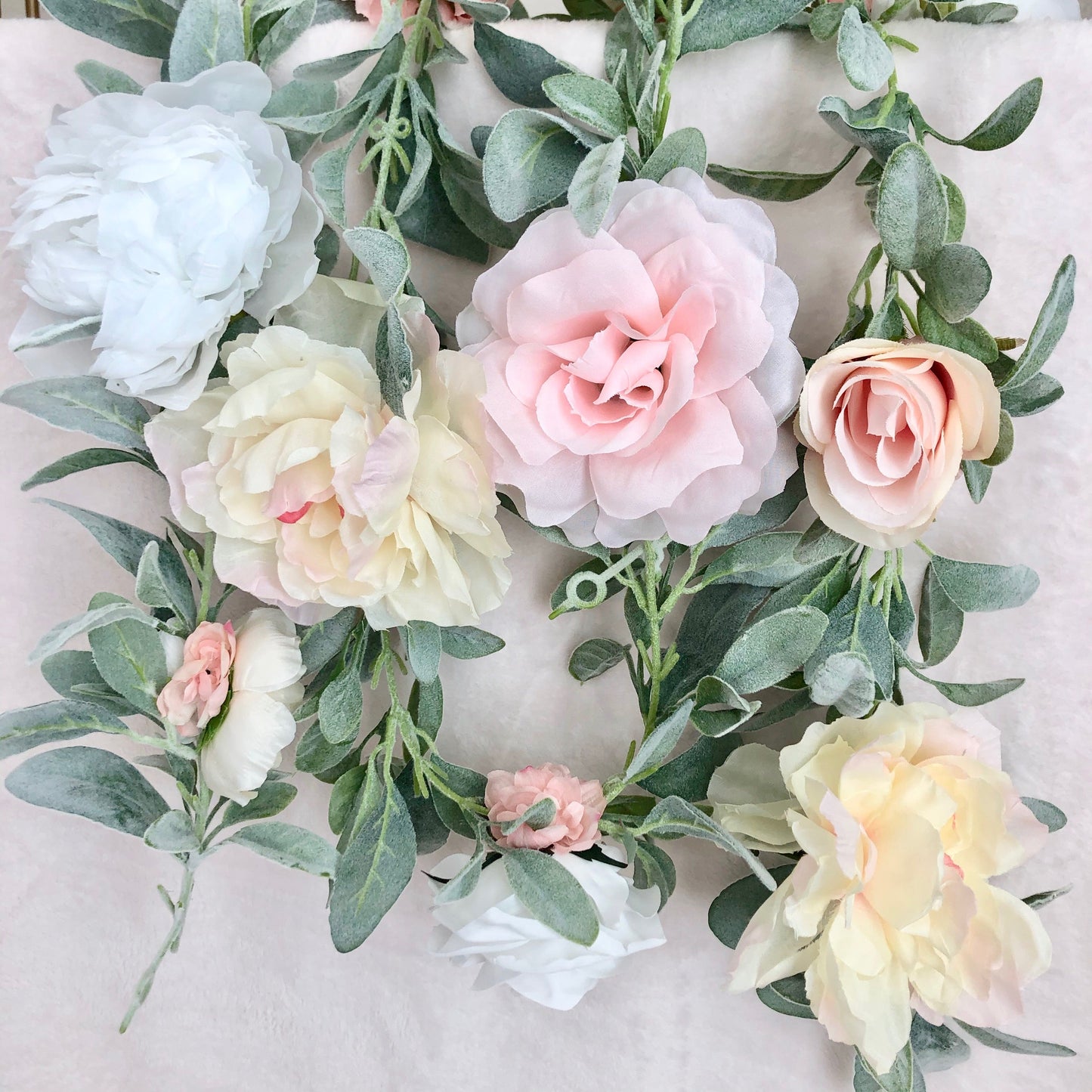 Rose peony custom outdoor garland
