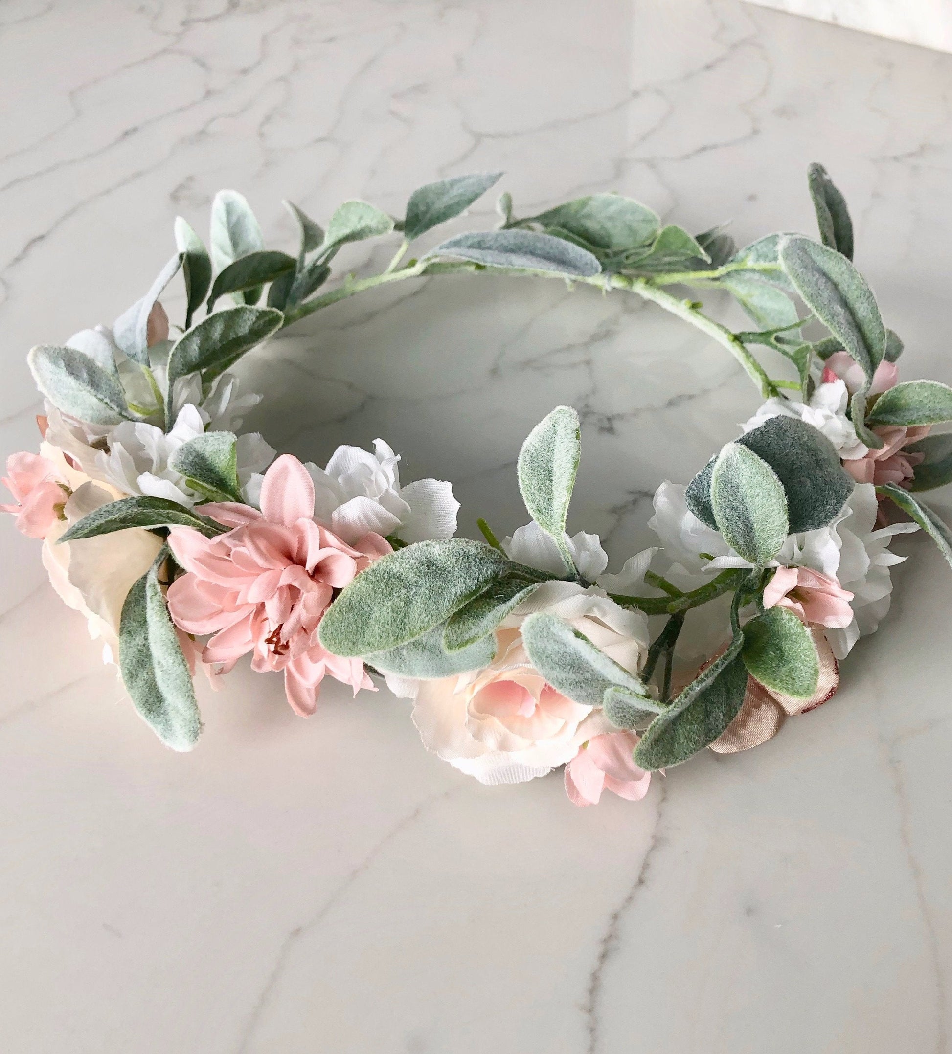 Bridal flower crown maternity wedding