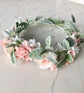 Bridal flower crown maternity wedding