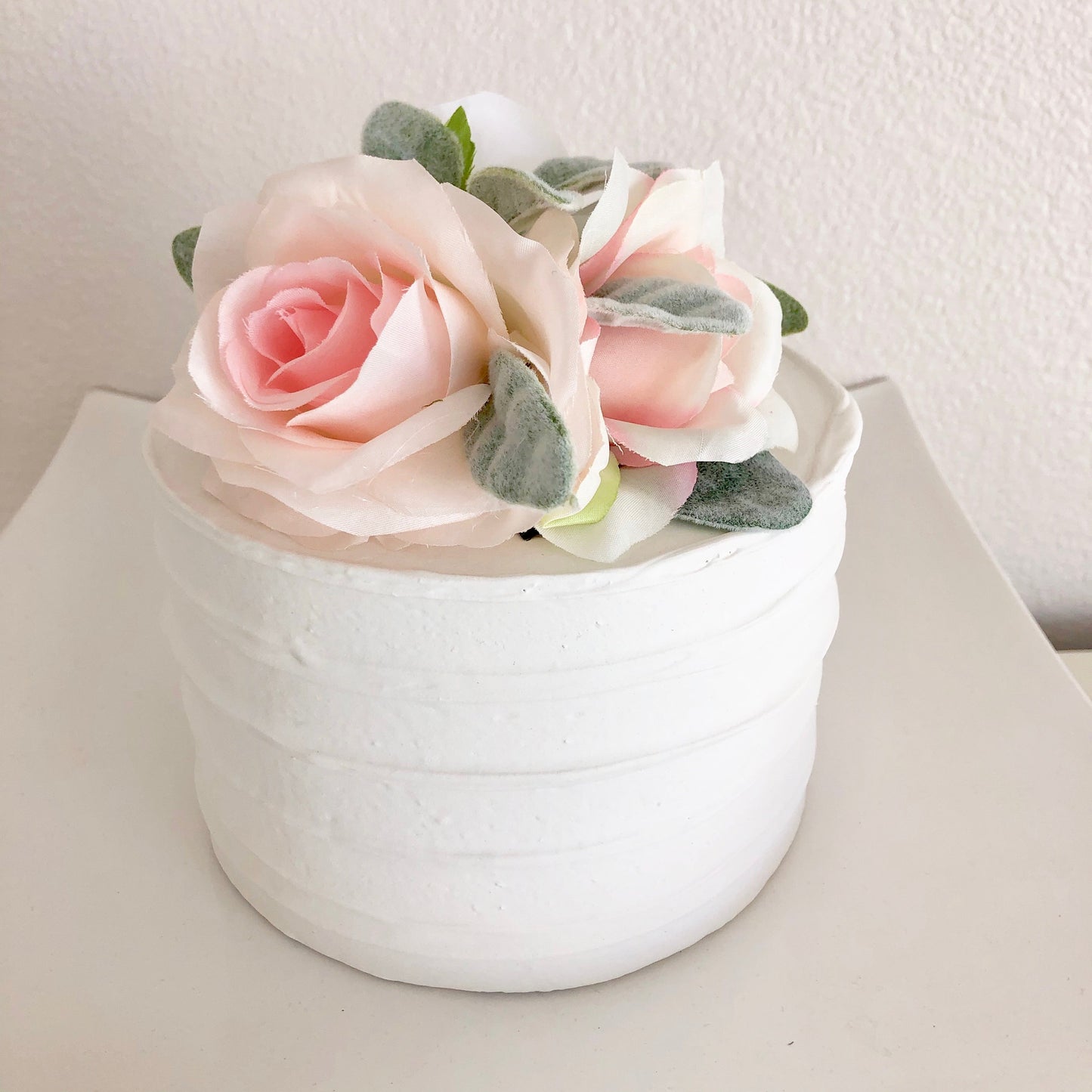 Floral cake topper wedding celebration custom design
