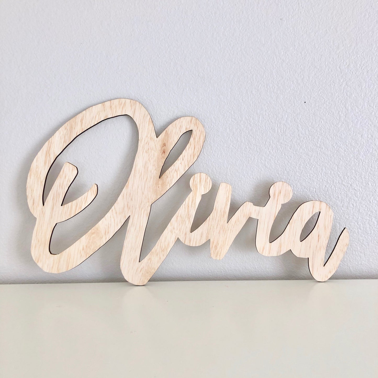 Wooden name sign custom engrave baby marriage gift