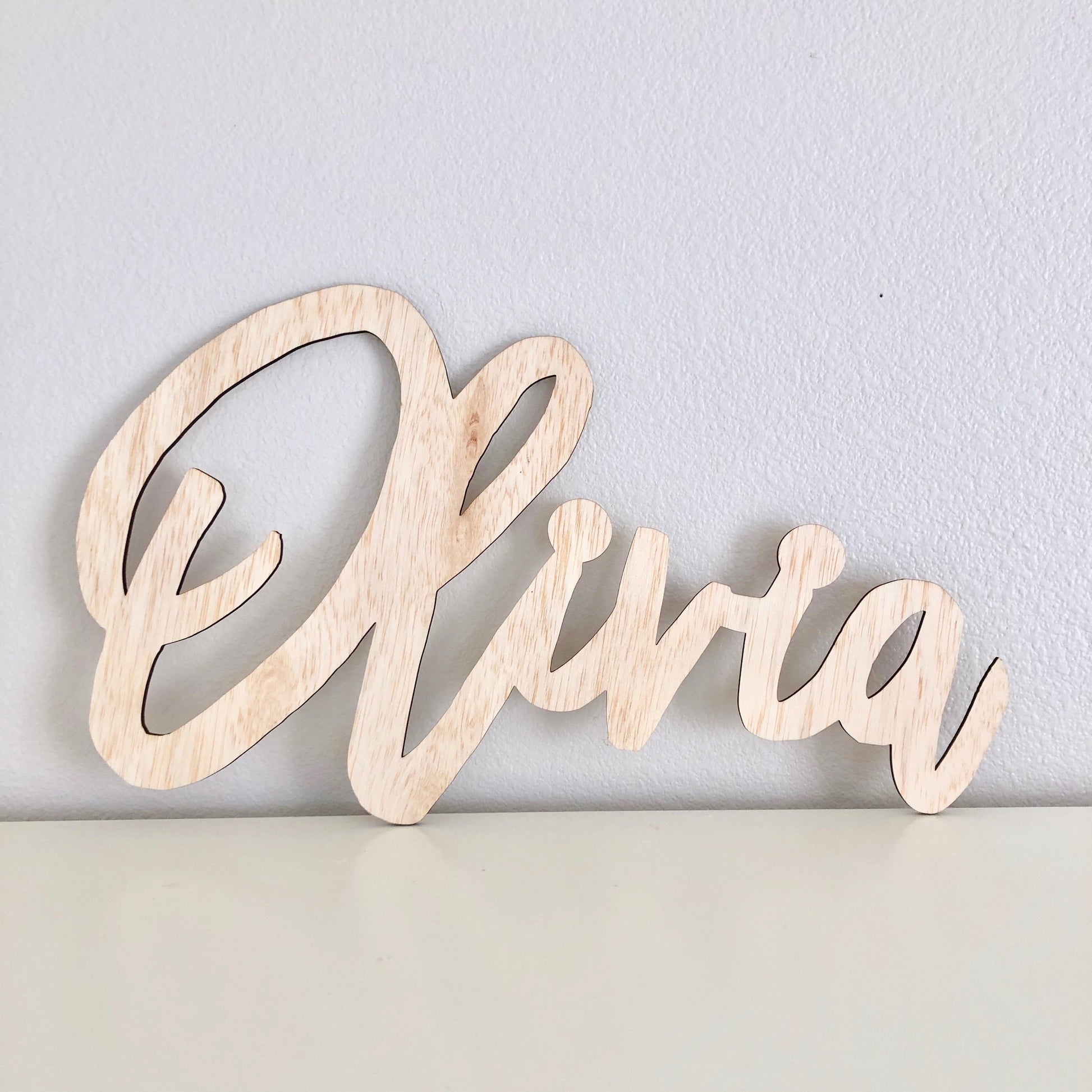 Wooden name sign custom engrave baby marriage gift