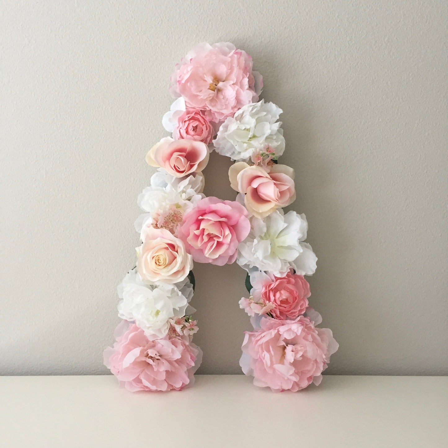 First birthday letter prop custom flower art girl