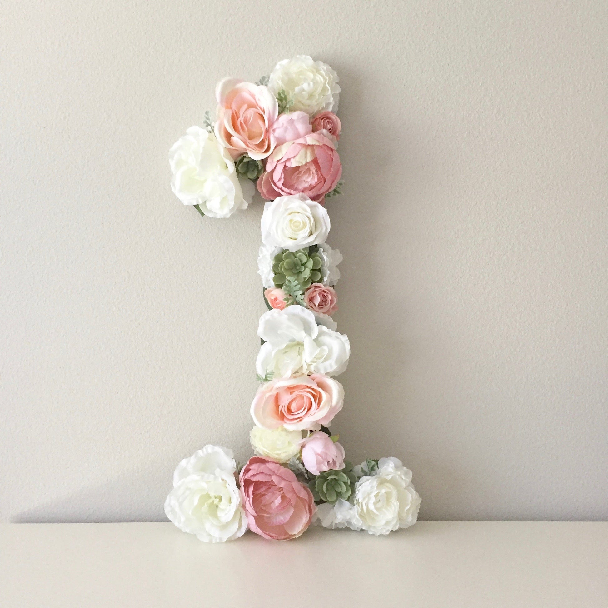 Birthday floral number flower photo prop party decor