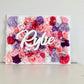 Baby girl flower wall name sign blush pink nursery decor