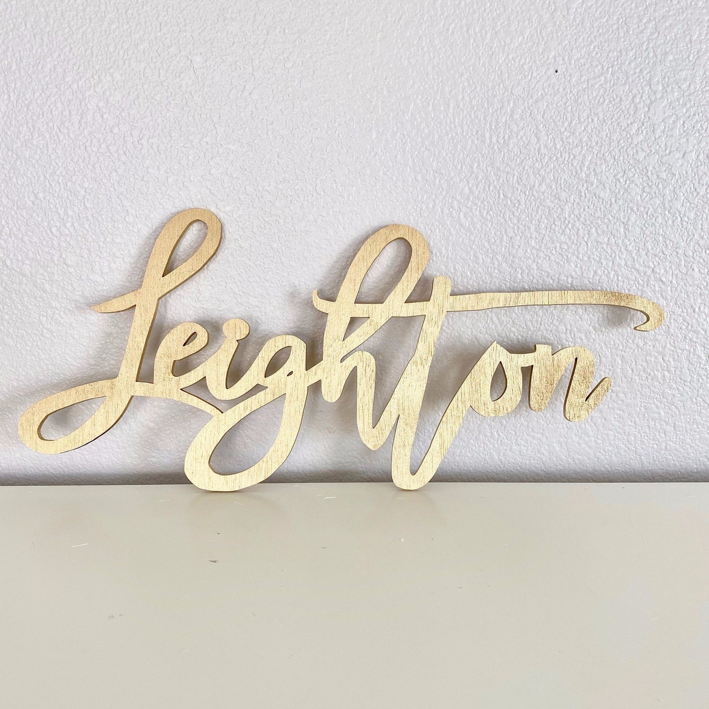 Wood name sign personalized plywood custom family