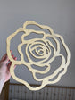 Wood rose flower cutout unfinished wood decor
