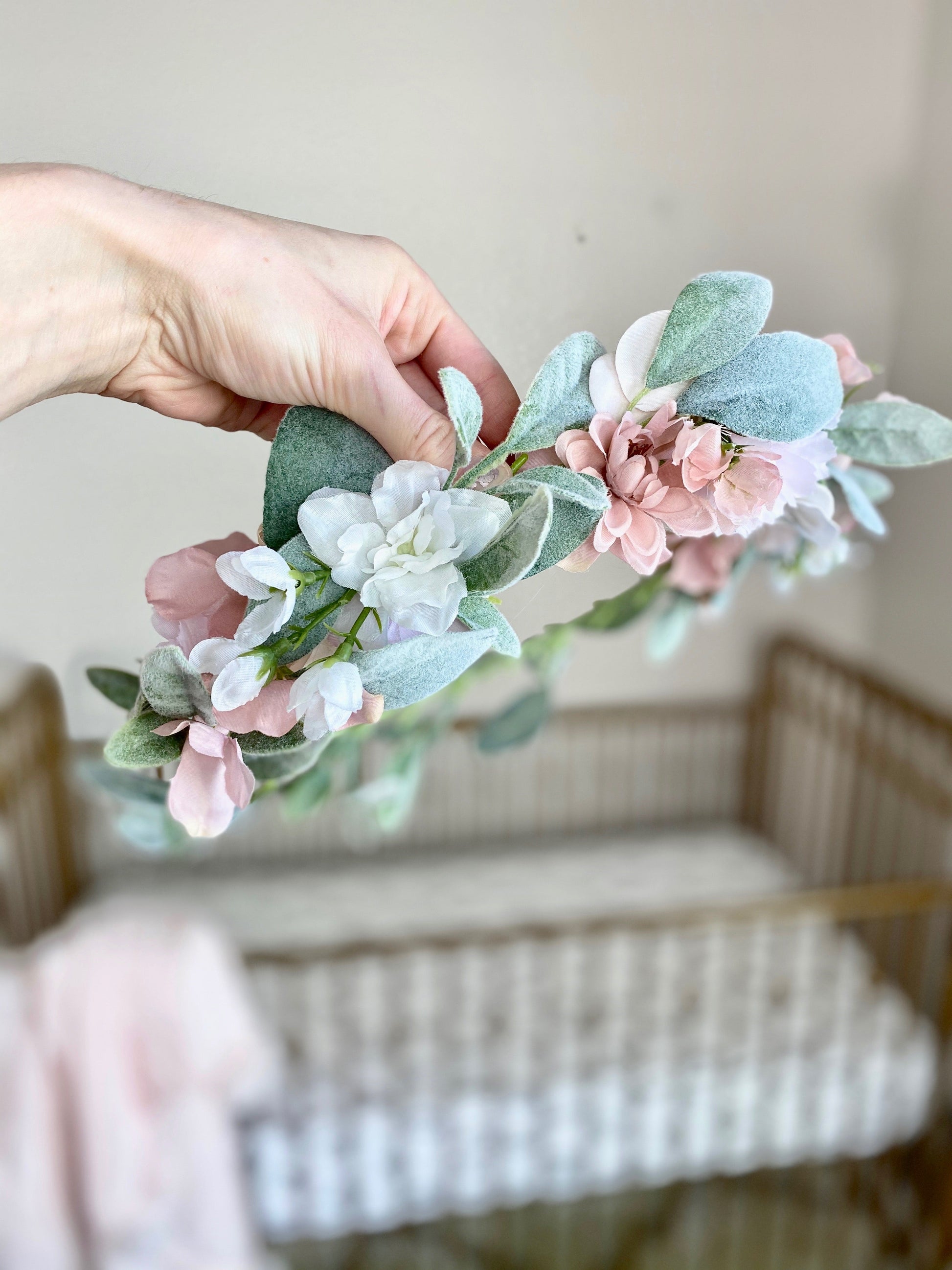Floral crown girl silk artificial flower headpiece