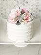 Floral cake topper pink gold girl birthday party