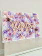 Floral wall nursery custom name decor