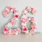 Teen birthday floral number faux flower party decor