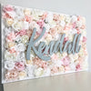 Flower Wall with Name Sign