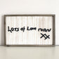 Personalized handwriting sign close-up - 3D raised wood lettering detail