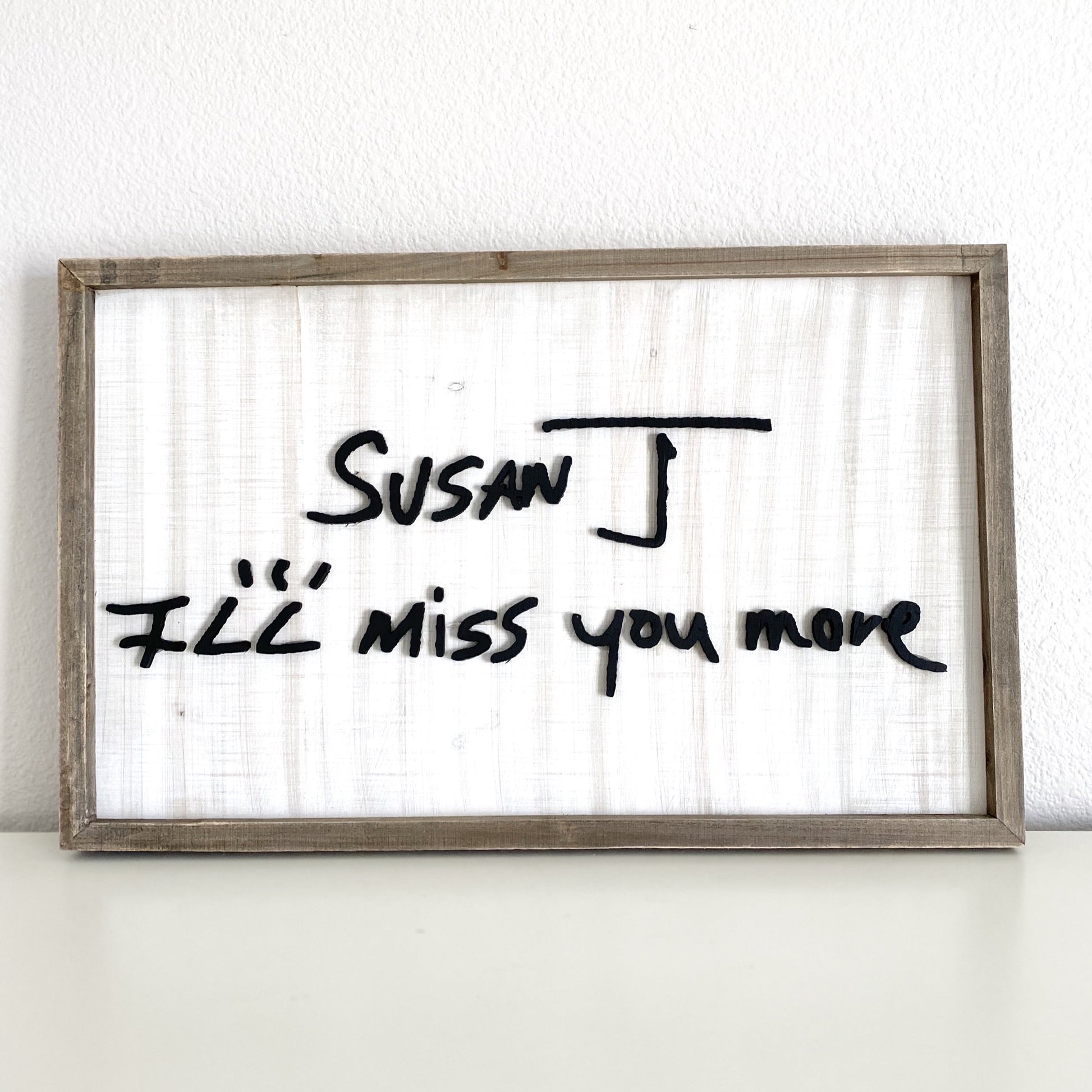 Personalized Handwriting Sign - large rectangle laser cut wood keepsake gift