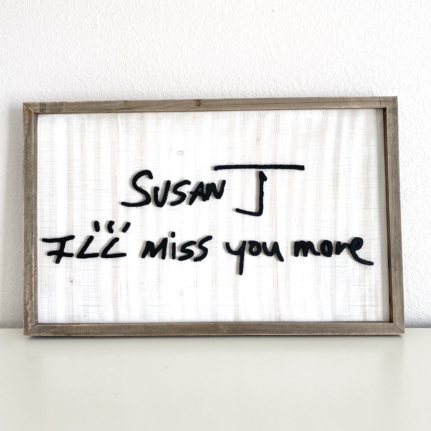 Personalized Handwriting Sign - large rectangle laser cut wood keepsake gift