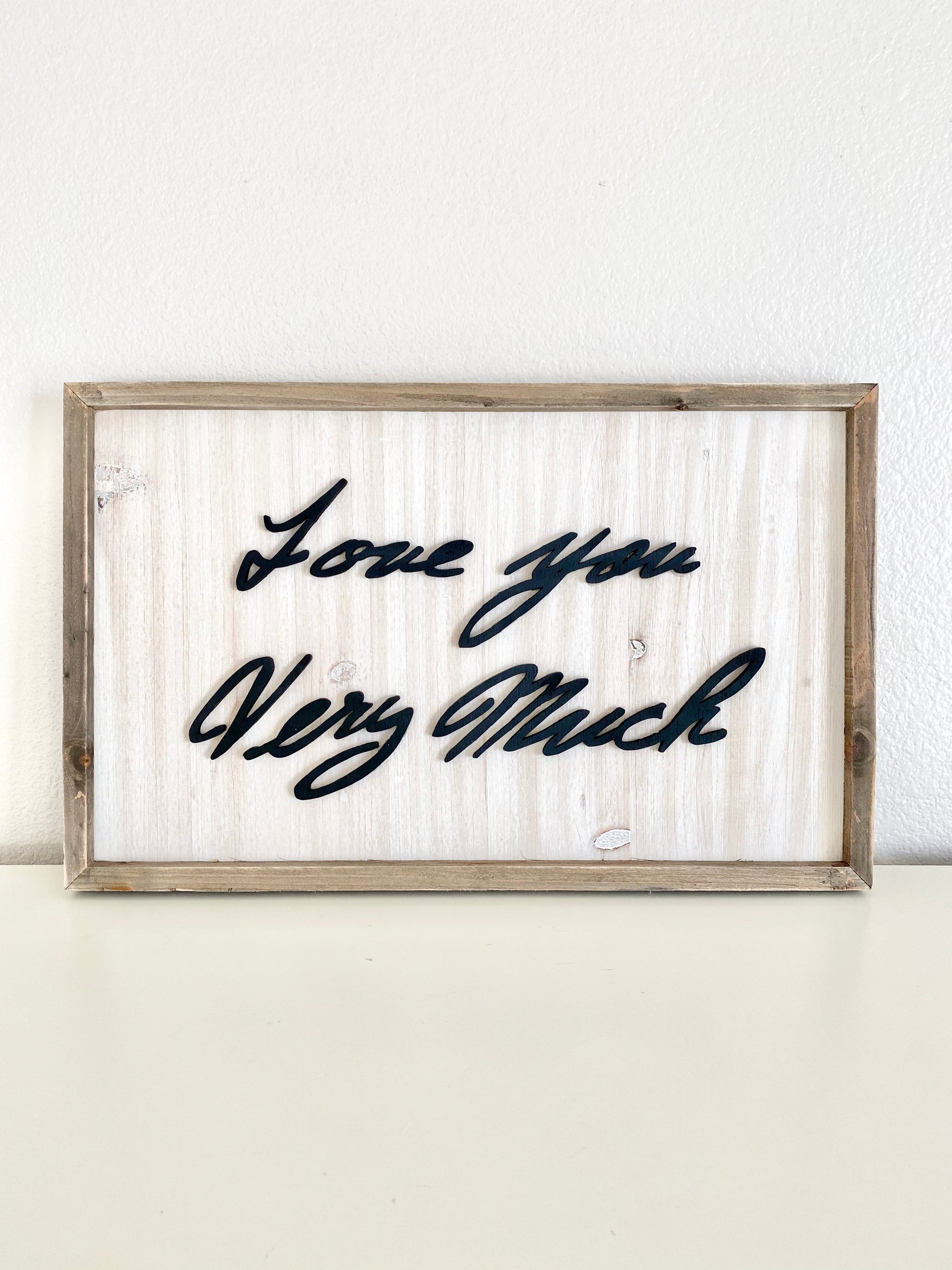 Custom handwriting wood sign - framed personalized wall art keepsake gift
