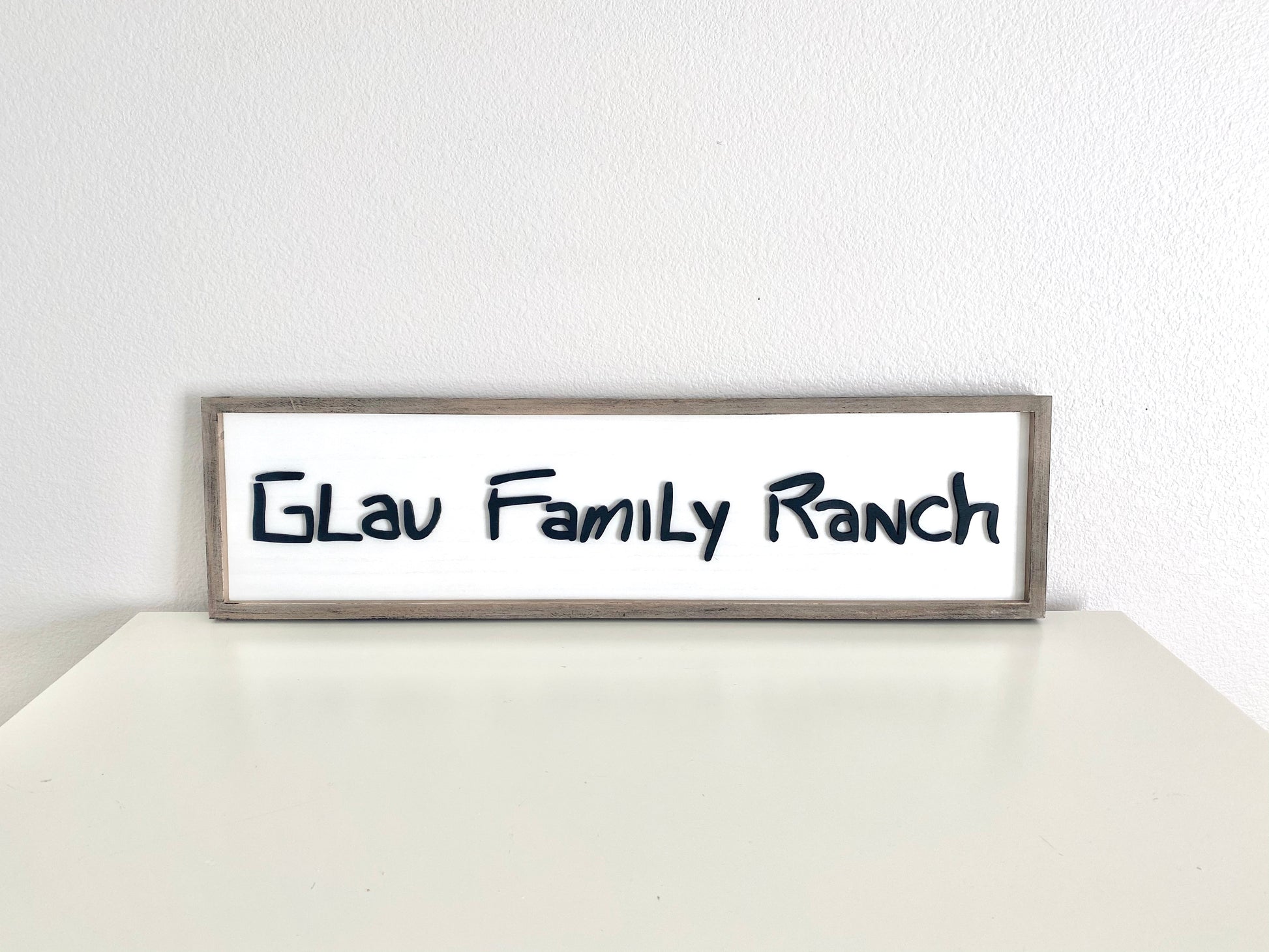 Rectangular handwriting wood sign wall display