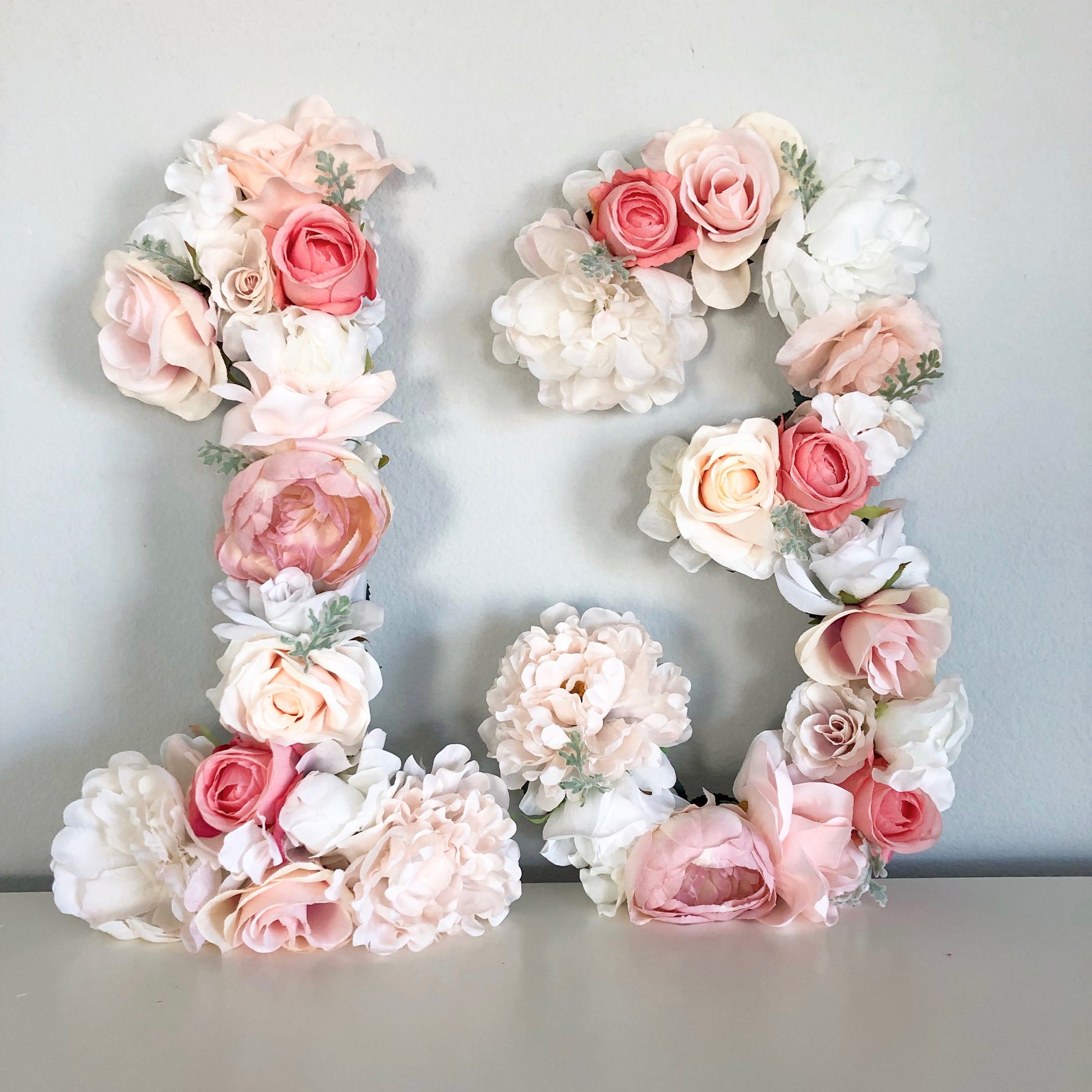 Wedding floral number teen sweet sixteen faux flower