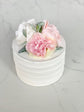 Soft flower cake topper celebration arrangement