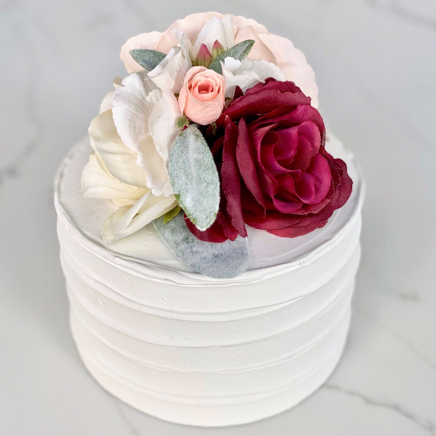 Floral cake topper soft custom birthday decor display